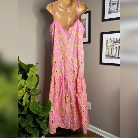 Anthropologie Beatrice B Square-Neck Midi Dress Size XL - Picture 4 of 8